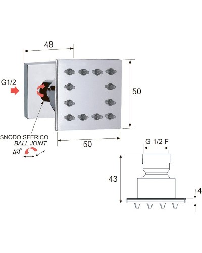 Боковая форсунка Remer QX34JET Хром