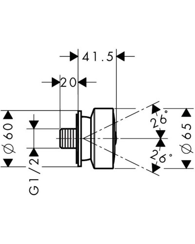 Боковая форсунка 65 мм Axor 28464000