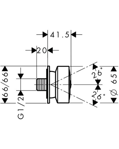 Боковая форсунка 65 мм Axor 28469000