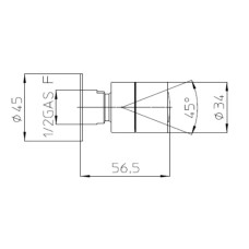 Боковая форсунка 34 мм Bossini Tondo Mas I00147.030