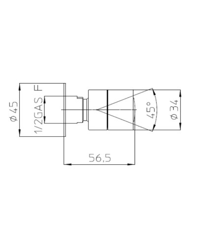 Боковая форсунка 34 мм Bossini Tondo Mas I00147.030