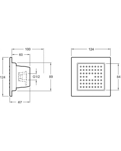 Душевая форсунка Jacob Delafon WaterTile E8002-CP