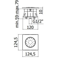Боковой душ 124,5 мм Paffoni ZSOF121CR
