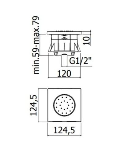 Боковой душ 124,5 мм Paffoni ZSOF121CR