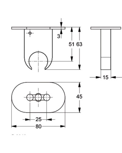 Держатель настеный Ideal Standard Idealrain PRO B9846AA