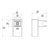 Держатель для душа Lemark LM8079C Хром