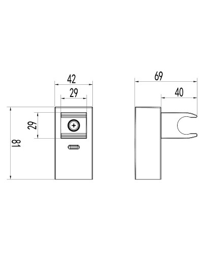 Держатель для душа Lemark LM8079C Хром