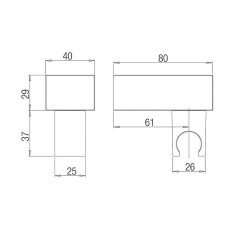 Держатель ручного душа Paini Dax 82CR185 Хром