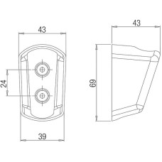 Держатель ручного душа Paini 53CR186 Хром