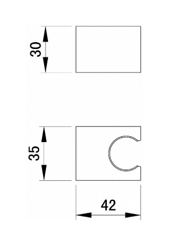Держатель ручного душа Aquanet Square AF210-93S-S 245424 Сатин
