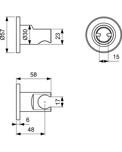 Держатель ручного душа Ideal Standard Ideal Rain BC806XG Silk Black