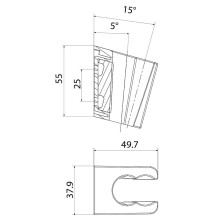 Держатель ручного душа Iddis Slide 080GL00i53 Графитовый