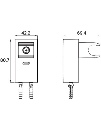 Держатель ручного душа Iddis Slide SLIBL00i53 Черный матовый