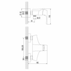 Смеситель для душа Lemark Unit LM4503C Хром