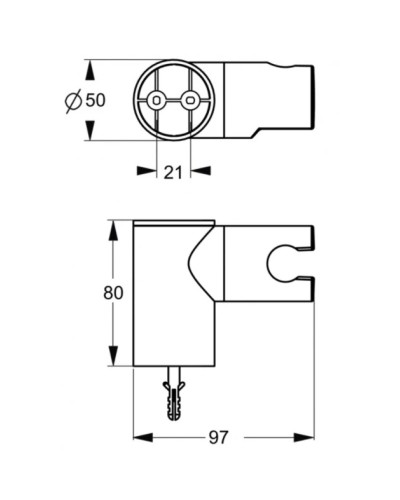 Держатель для душа Ideal Standard IdealRain B9468AA