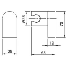 Держатель для душа Caprigo 99-551-crm