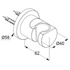 Держатель для душа Kludi Nova Fonte Puristic 2055205-15