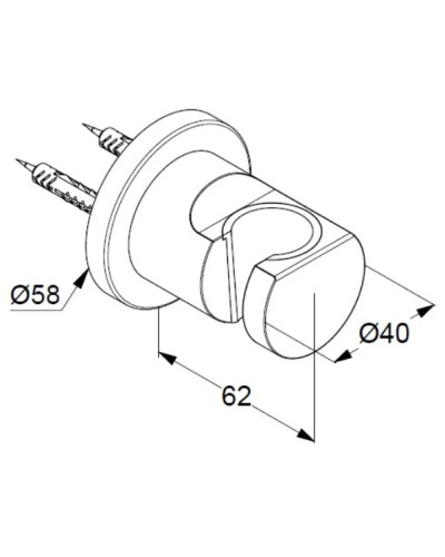 Держатель для душа Kludi Nova Fonte Puristic 2055239-15