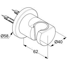 Держатель для душа Kludi Nova Fonte Puristic 2055253-15