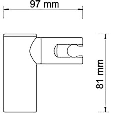 Держатель ручного душа WasserKRAFT A008 Хром