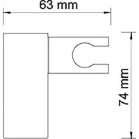 Держатель ручного душа WasserKRAFT A011 Хром