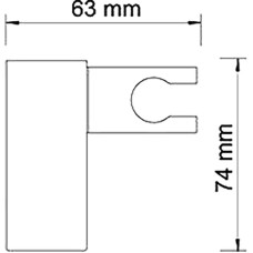Держатель ручного душа WasserKRAFT A011 Хром