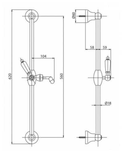 Душевой гарнитур золото 24 карат, ручка Swarovski Cezares Vintage VINTAGE-SD-03/24-Sw