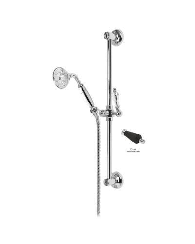 Душевой гарнитур хром, ручка Swarovski Nero Cezares Vintage VINTAGE-SD-01-Sw-N