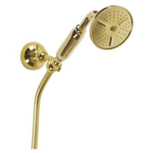 Ручной душ со шлангом 150 см золото 24 карат, ручка металл Cezares CZR-KD-03/24-M