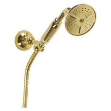 Ручной душ со шлангом 150 см золото 24 карат, ручка металл Cezares CZR-KD-03/24-M