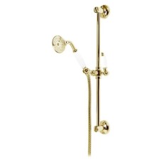 Душевой гарнитур золото 24 карат, ручка белая Cezares First FIRST-SD-03/24-Bi