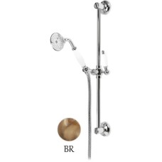 Душевой гарнитур бронза, ручки белые Cezares Golf GOLF-SD-02-Bi