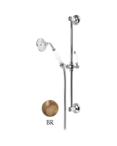 Душевой гарнитур бронза, ручки белые Cezares Golf GOLF-SD-02-Bi