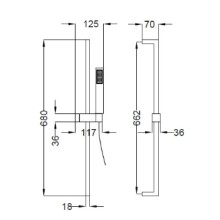 Душевой гарнитур хром, ручка хром Cezares Levico LEVICO-SD-01-Cr