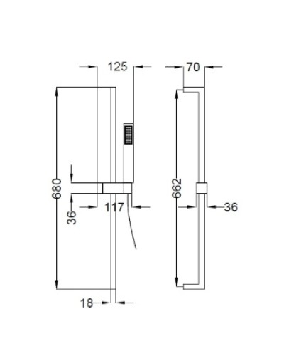 Душевой гарнитур хром, ручка хром Cezares Levico LEVICO-SD-01-Cr
