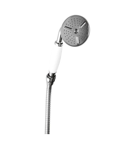 Ручной душ со шлангом 150 см хром, ручка белая Cezares DEF-01-Bi