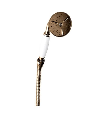 Ручной душ со шлангом 150 см бронза, ручка белая Cezares DEF-02-Bi