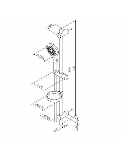 Душевой гарнитур AM.PM Inspire V2.0 F0150A000 Хром