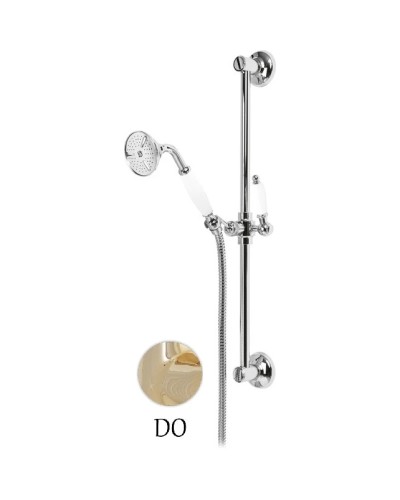 Душевой гарнитур золото 24 карат, ручки белые Cezares Golf GOLF-SD-03/24-Bi