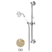 Душевой гарнитур золото 24 карат, ручки белые Cezares Nostalgia NOSTALGIA-SD-03/24-Bi