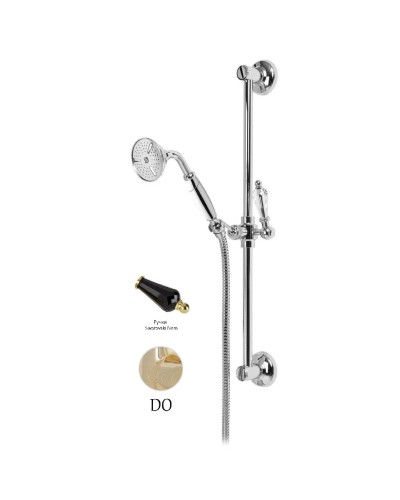 Душевой гарнитур золото 24 карат, ручка Swarovski Nero Cezares Diamond DIAMOND-SD-03/24-Sw-N