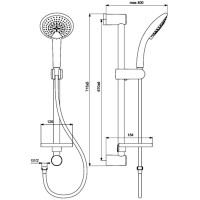 Душевой гарнитур L1 Vidima Fresh BA215AA
