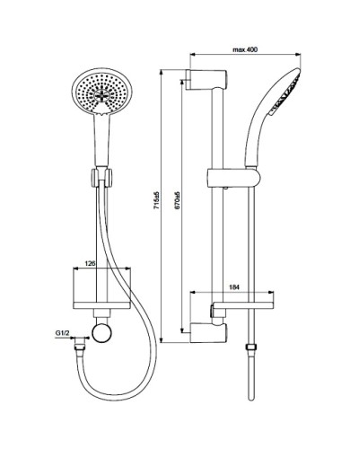 Душевой гарнитур L3 Vidima Fresh BA216AA
