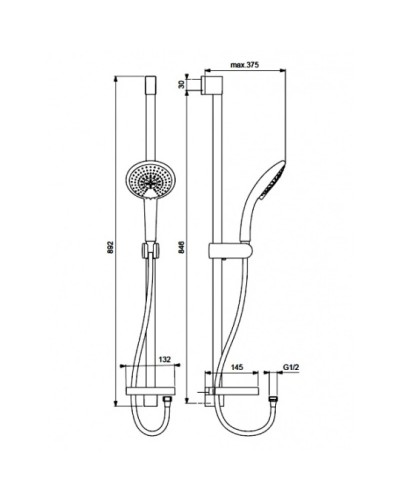 Душевой гарнитур XL3 Vidima Fresh BA218AA