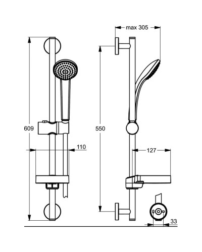 Душевой гарнитур Ideal Standard IdealRain Soft S1 B9501AA