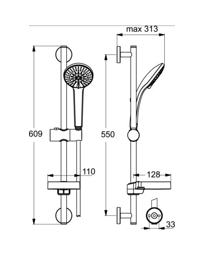 Душевой гарнитур Ideal Standard IdealRain Soft M3 B9415AA