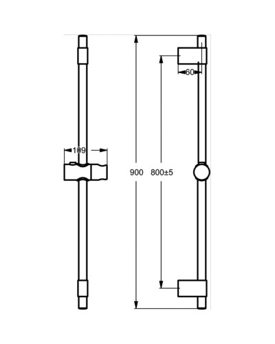 Душевая штанга 900 мм Ideal Standard IdealRain B9429AA