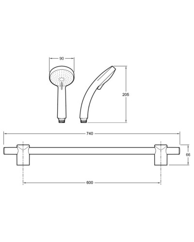 Душевой гарнитур Jacob Delafon Citrus E12907-CP Хром