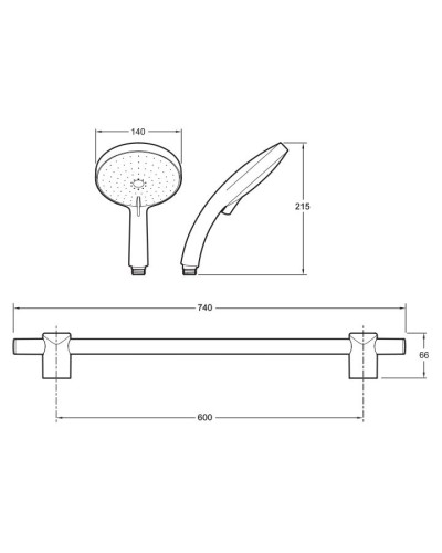 Душевой гарнитур Jacob Delafon Citrus E12980-CP Хром