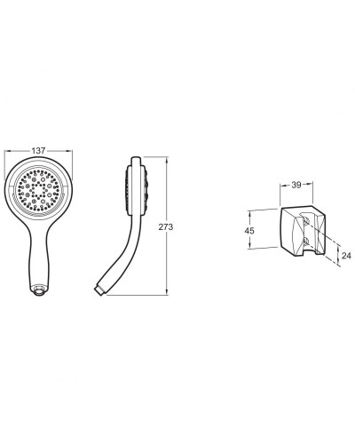 Душевой гарнитур Jacob Delafon Flipside E15891-CP Хром
